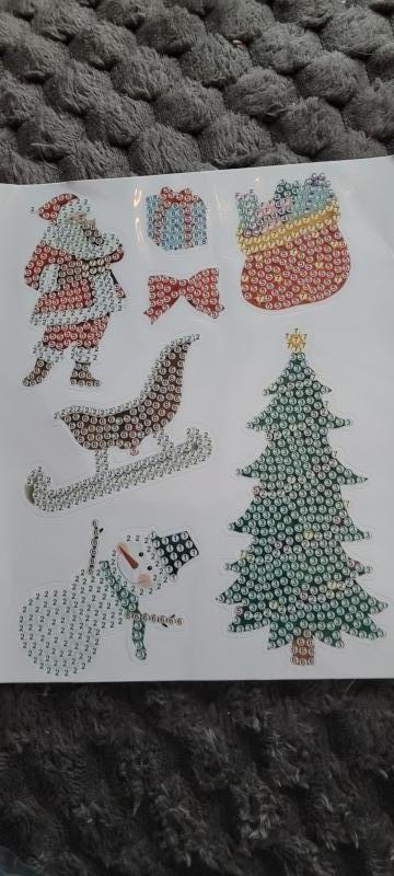 Diamond painting - kerst raamstickers