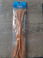 Chenille draad - bruin - 6 mm x 30 cm - 20 stuks / pijpenragers