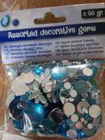 Gemengde decoratieve diamanten  - blauw