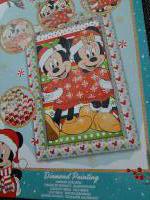 Diamond painting  - kerst / Mickey en Minnie Mouse - 14x24 cm