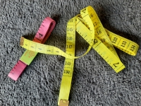 meetlint -150 cm / inches/centimeterlint / meetlint/ geel