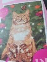 Diamond painting  - Rode kat - poes