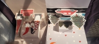6 kerstkaarten - Diamond painting  +popup