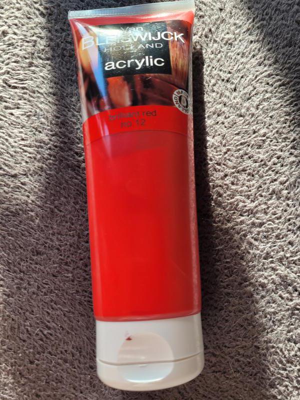 acrylverf tube - brilliant rood - 250 ml