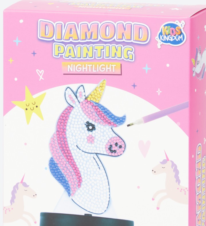 Diamond painting  - nachtlampje- unicorn/ eenhoorn