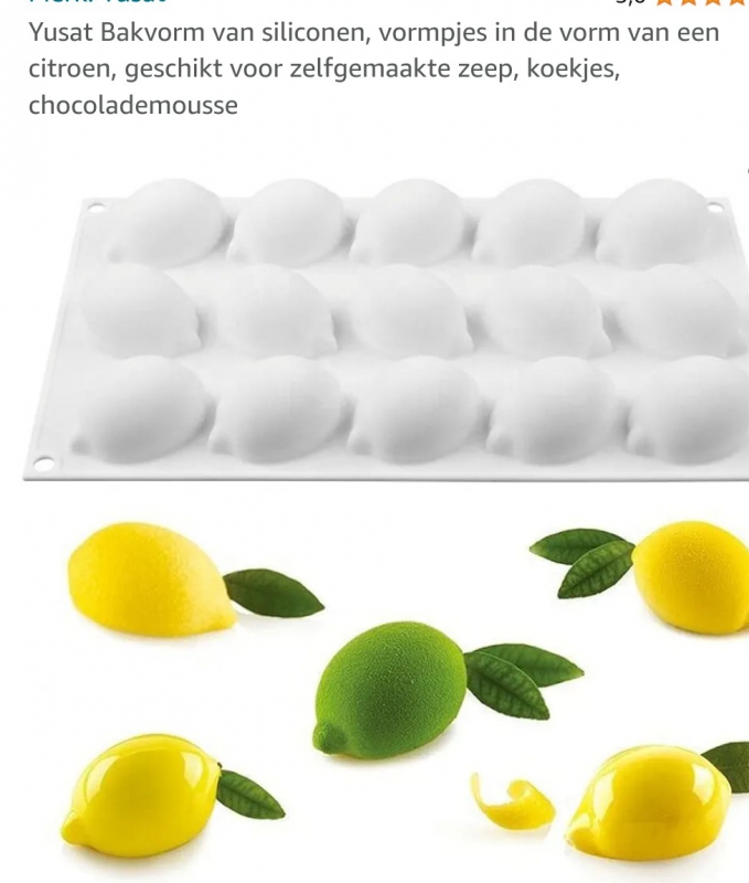 Citroen- citroenen mal / zeep gips