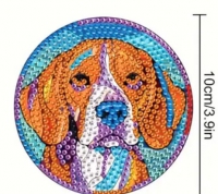 Diamond painting  - onderzetters  4 x Honden/ Mozaïek