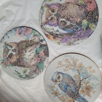 Diamond painting- Pannenonderzetters -  3 xUil