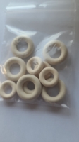 5 + 5  houten geschaafde ringen- 15 +  20 mm