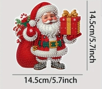 Kerstman raamhanger  - Diamond painting