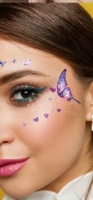 Gezicht Nep tattoo Vlinders- carnaval nr 14