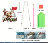 raamhanger Diamond painting hertje kerst