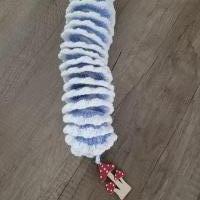 Windspinner wol - wit lichtblauw