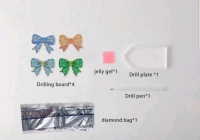 4 x Haarclips - strikjes - met klem - d.p.