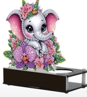 Diamond painting- kaarsenhouder- Olifant