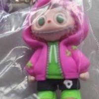Labubu - sleutelhanger- groot- roze