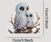 Diamond painting - Uilen op standaard
