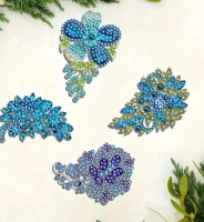 Diamond painting- 4x Broche-bloemen