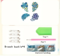 Diamond painting- 4x Broche-bloemen