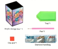 Pennenbakje Make-up  Diamond painting- Uilen