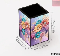 Pennenbakje Make-up  Diamond painting- Bloemen