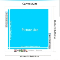 Diamond painting canvasdoek- kerst sneeuwpop