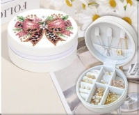 Sieradendoosje- Rond - strik - Diamond painting