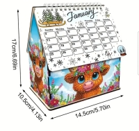 Kalender huisje- koe - 2026 - Diamond p.