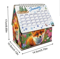 Kalender huisje- vos - 2026 - Diamond p.