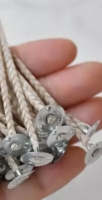 10 x grijze gedraaide kaarsenlonten- 15 cm