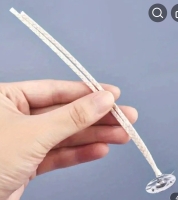 10 x grijze gedraaide kaarsenlonten- 15 cm