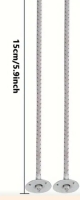 10 x grijze gedraaide kaarsenlonten- 15 cm