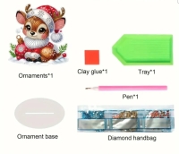 Diamond painting  - kerst hertje - op standaard