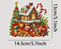 Kerst raamhanger- huisje beren - d p.