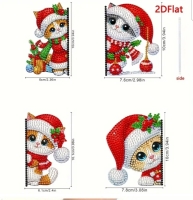 4 x hoekprofiel kerst katjes - d.p