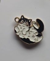 Needleminder- zwartwitte kat- magneet naald