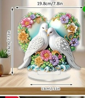 Diamond p.- Duiven in Hart - standaard