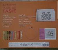 Borduurset - make-up tasje - bloemen