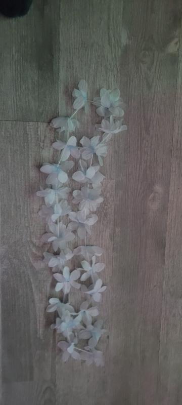 Carnaval  Hawaii bloemenkrans - wit blauw