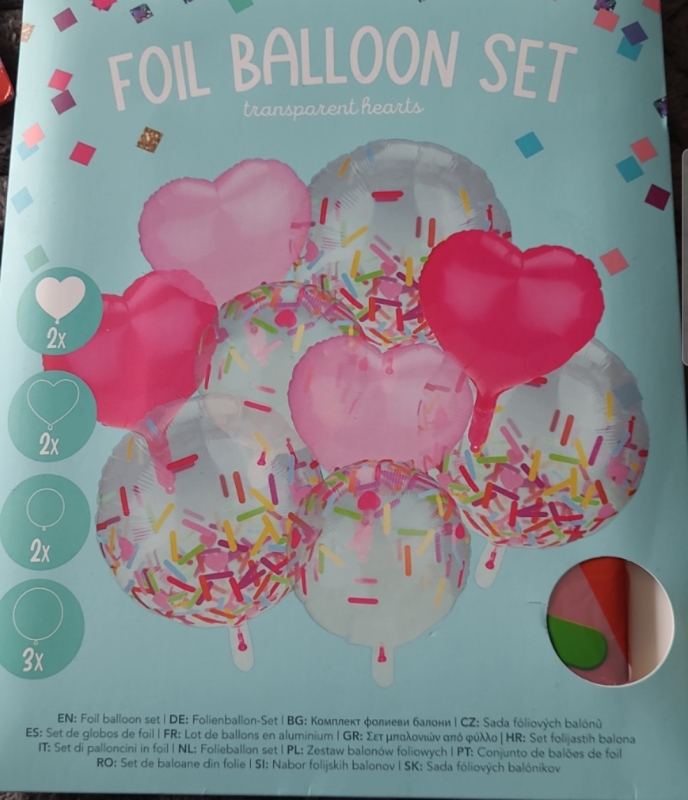 Folieballon set -  9 x valentijn  liefde