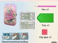 D.p. Nagelverzorging doosje - roze bloemen