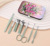 D.p. Nagelverzorging doosje - roze bloemen