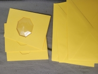 Zelf kaarten maken- venster kaarten - geel