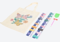 Diamond painting linnen tas- vlinders