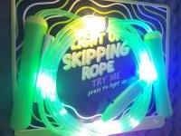 Springtouw met ledlicht- groen
