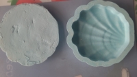 Opbergdoosje - blauwe schelp