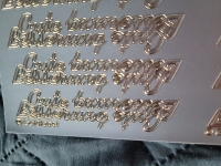Stickervel- Duits - Goud - Gute Besserung