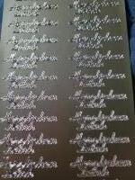 Stickervel - Duits- goud- Herslichen dank