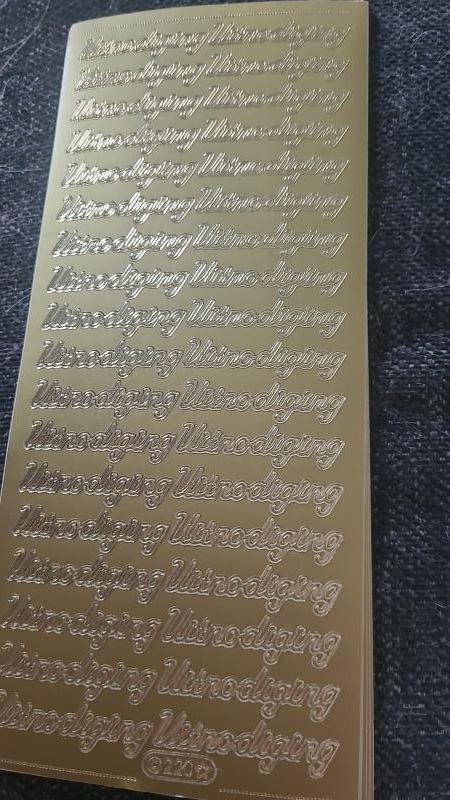 Stickervel- Uitnodiging- goudkleurig