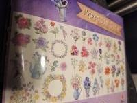 Papieren bloemen plaatjes + foamblokjes